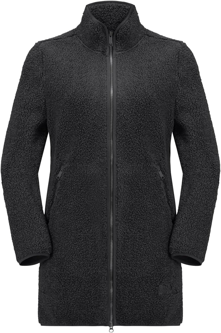 Jack Wolfskin Damen High Curl Coat W Fleece-Jacke XS Schwarz, XS Schwarz