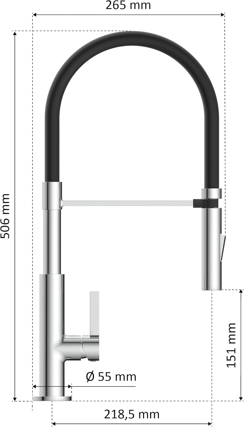 instmaier K4 | Wasserhahn für die Küche | Spültischarmatur mit flexibler Geschirrbrause | Mischbatte