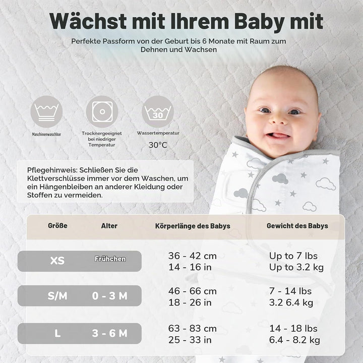 Mama Cheetah Baby Swaddle Sack, Bio-Baumwolle Swaddle Decke, verstellbare Swaddle Schlafsäcke, einfa