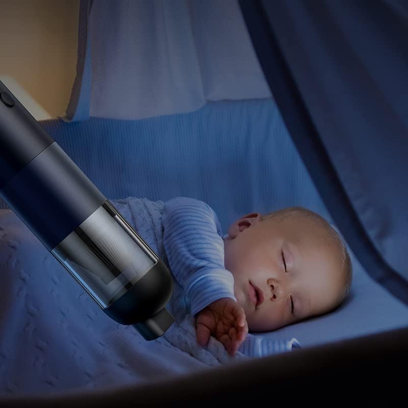 Kabelloser Handstaubsauger, 120W, Tragbarer Kleiner Wiederaufladbarer, 5000mAh Akku, 6000Pa Saugleis