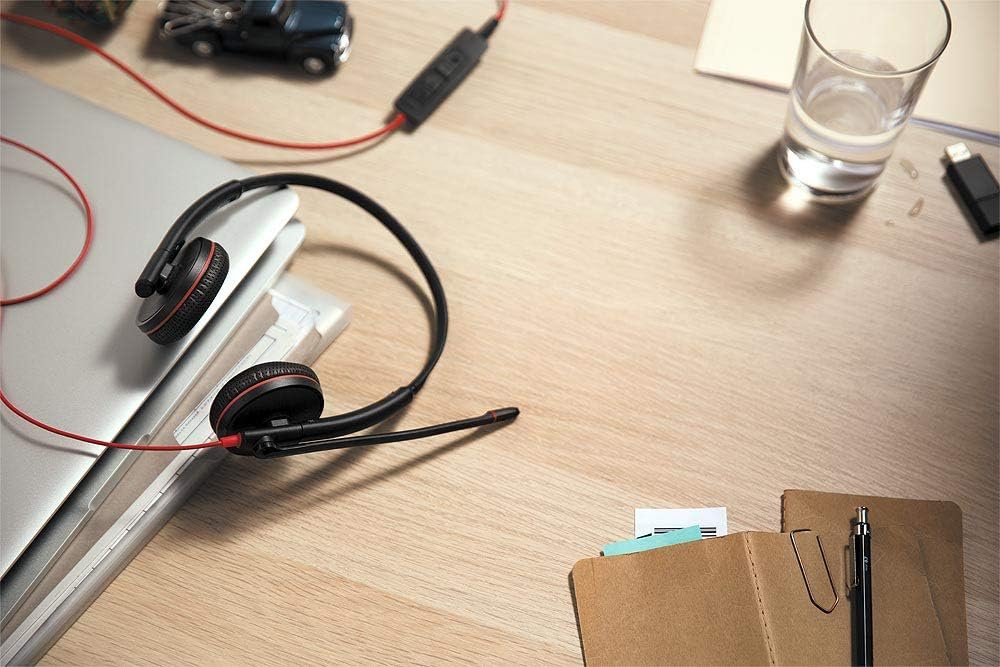 Plantronics 209745-101 Blackwire UC-Kopfhörer C3220, unisex Schwarz Stereo-USB, Stereo-USB