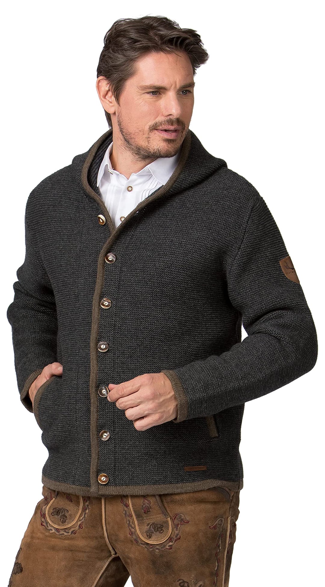 Stockerpoint Herren Jacke Alex Strickjacke 46 Anthrazit, 46 Anthrazit