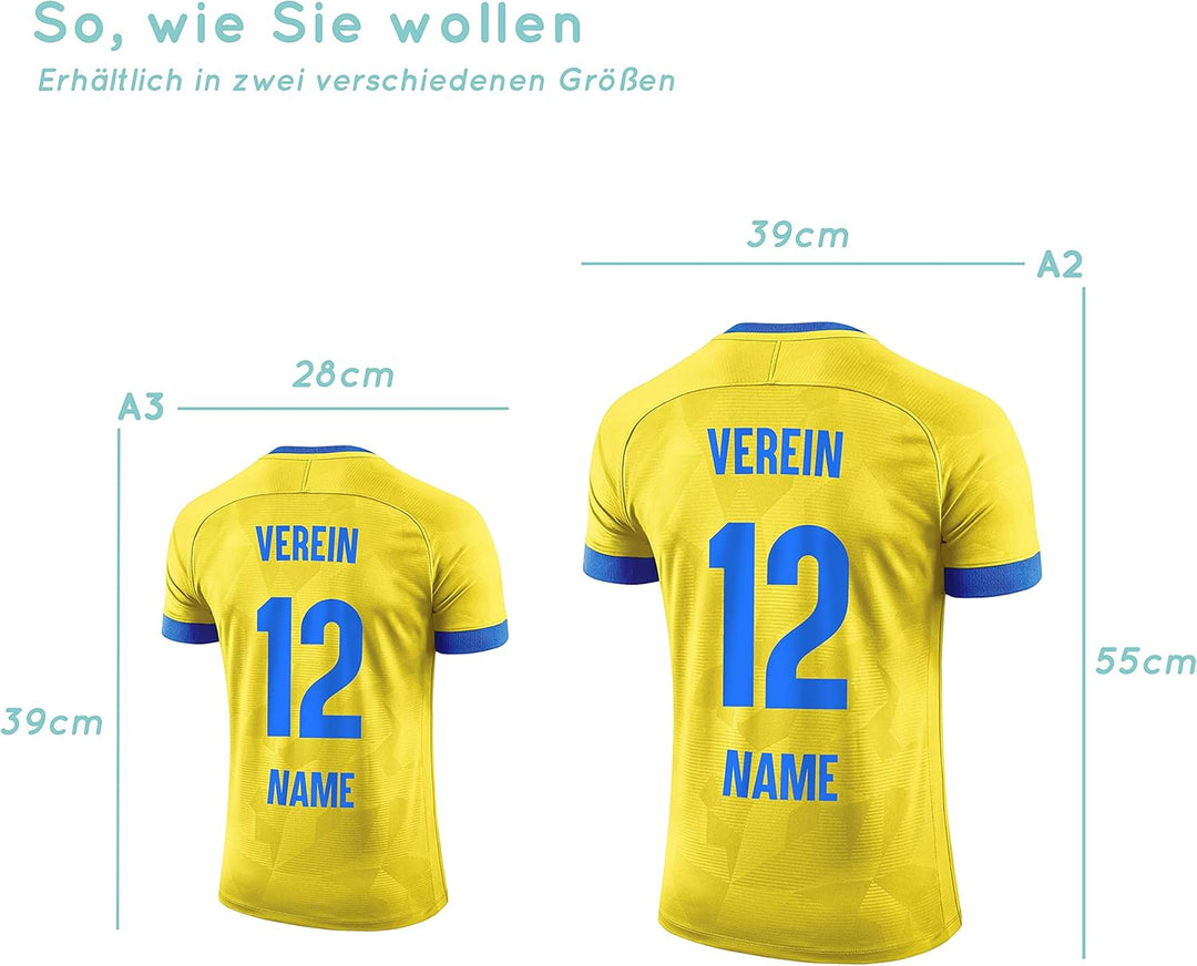 Elbeffekt Trikotlampe für Schweden Fans aus Holz - personalisierbares Geschenk - schenke Dein indivi