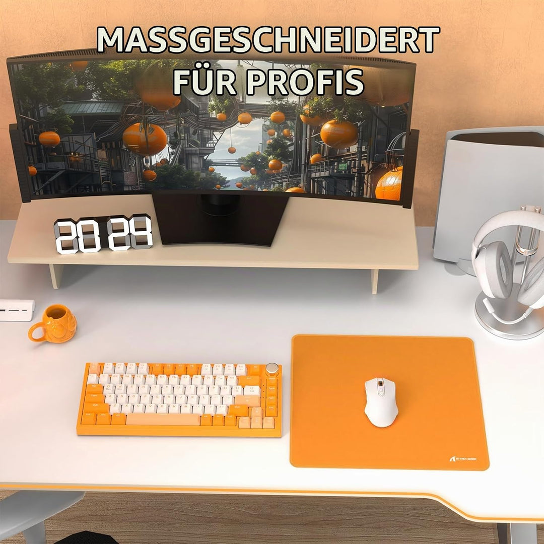 LexonElec x Attack Shark Mittelgrosses Gaming-Mauspad, Desktop-Mauspad Aus Superfeiner Faser, 17,32