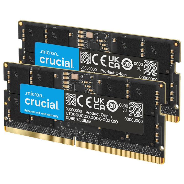 Crucial RAM 32GB Kit (2x16GB) DDR5 4800MHz CL40 Laptop-Speicher CT2K16G48C40S5 32GB Kit (2x16GB) 480