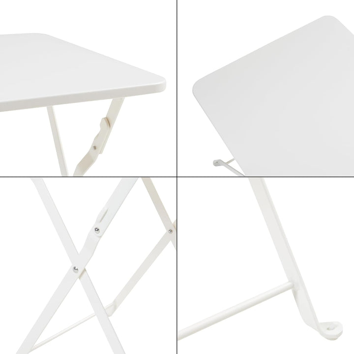 [en.casa] Campingtisch Vegårshei Klapptisch Gartentisch Stahl klappbar quadratisch Outdoor-Tisch fal
