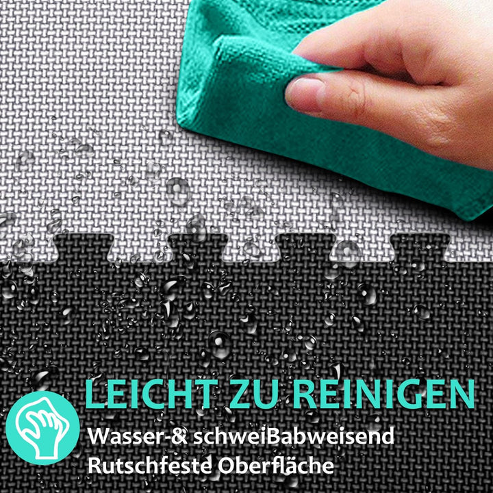 Bodenschutzmatte Fitness Set [31x31cm], 24/36/48 Puzzlematte, EVA Sportmatte Fitnessmatte Rutschfest