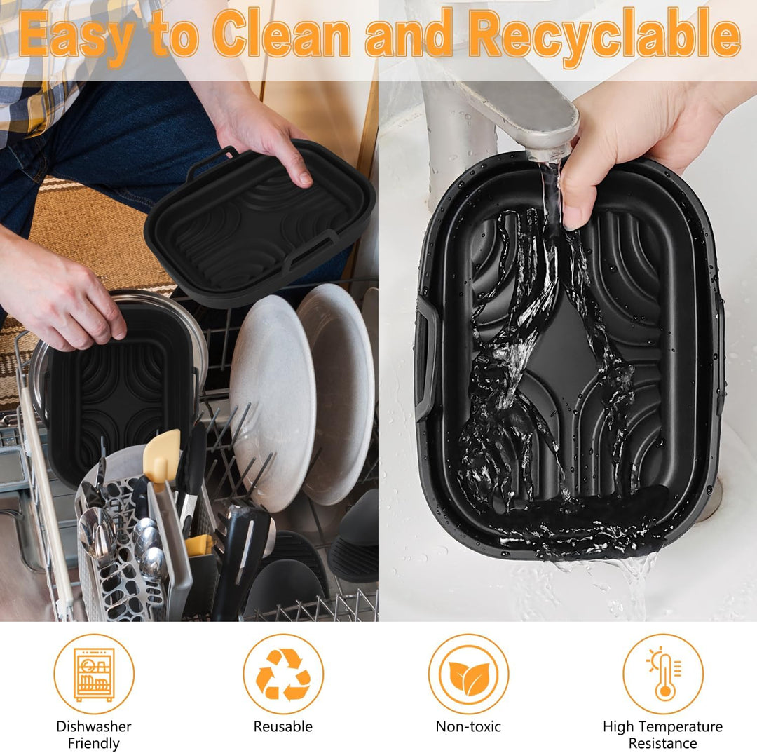 Heissluftfritteuse Zubehör für Ninja, Airfryer Zubehör für Ninja Foodi AF400EU AF451EU 9.5L Double S