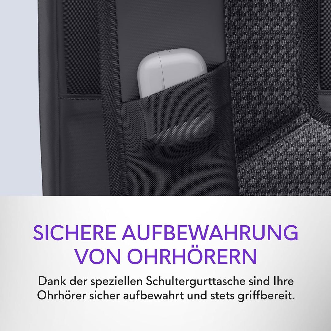 Alienware 18 Rucksack – AW7825P – 28L Kapazität, atmungsaktives 3D‑Mesh, magnetische Taschenorganize