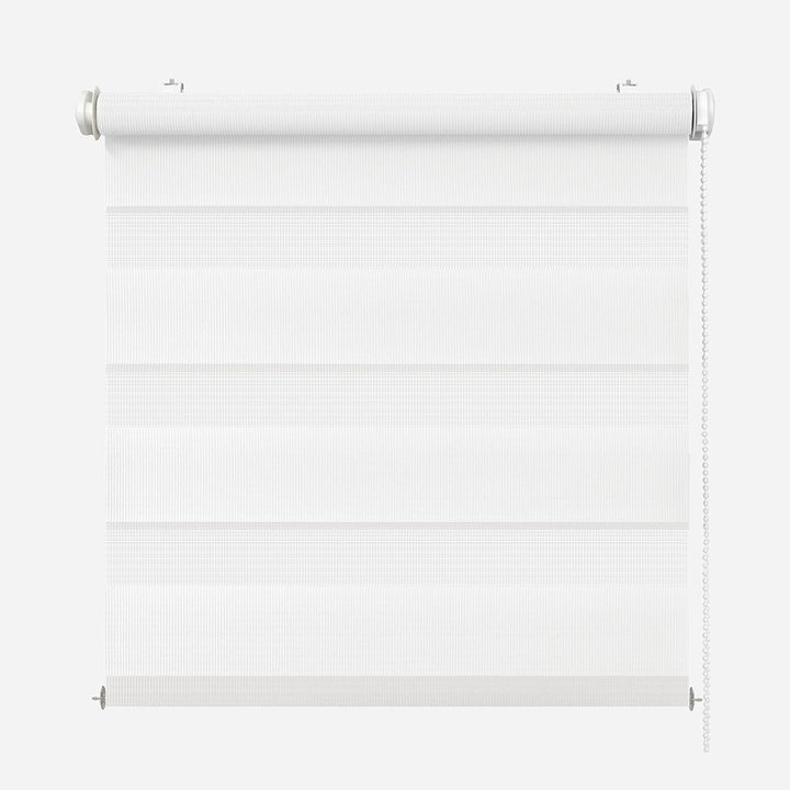Rikmani Doppelrollo Fensterrollo ARD Duo-Rollo Klemmfixierung Zebrarollo Seitenzugrollo ohne Bohren,