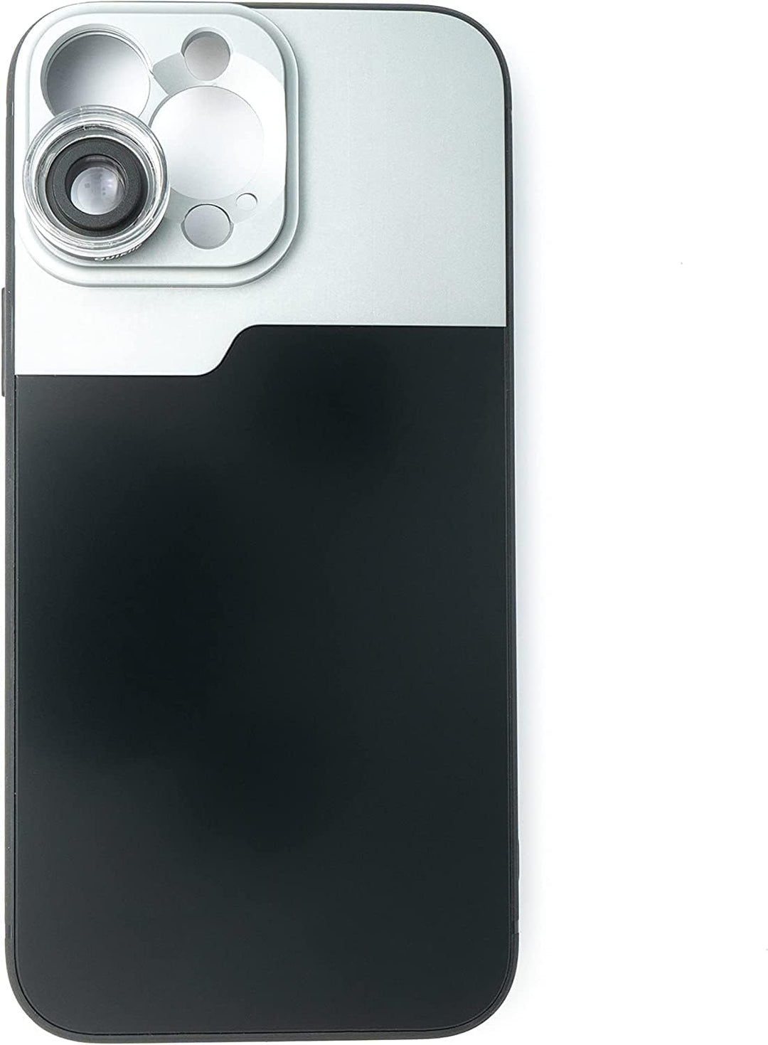 SYSTEM-S Makro Linse 30x Mikroskop Filter mit Hülle in Schwarz für iPhone 14 Pro Max