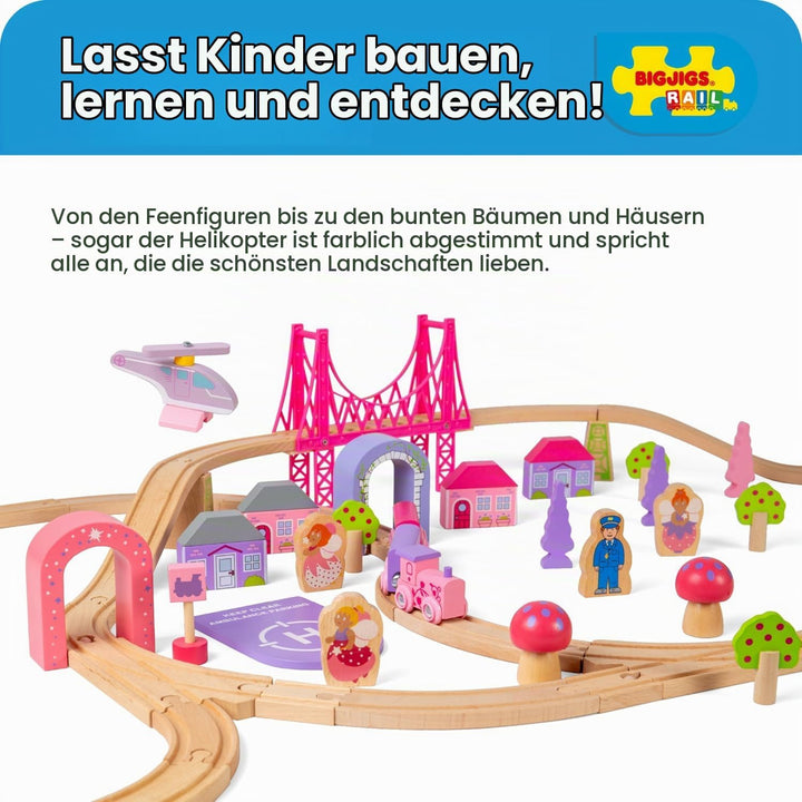 Bigjigs Rail Holzeisenbahn Set Märchenstadt 3+ Jahre