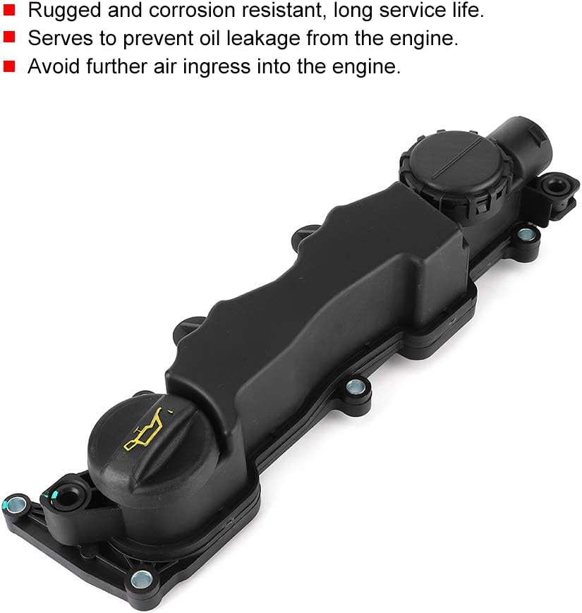 Motorventil Kipphebelabdeckung, Qiilu Kipphebelabdeckung und Dichtung Passend für Citroen 1.6 HDI Be