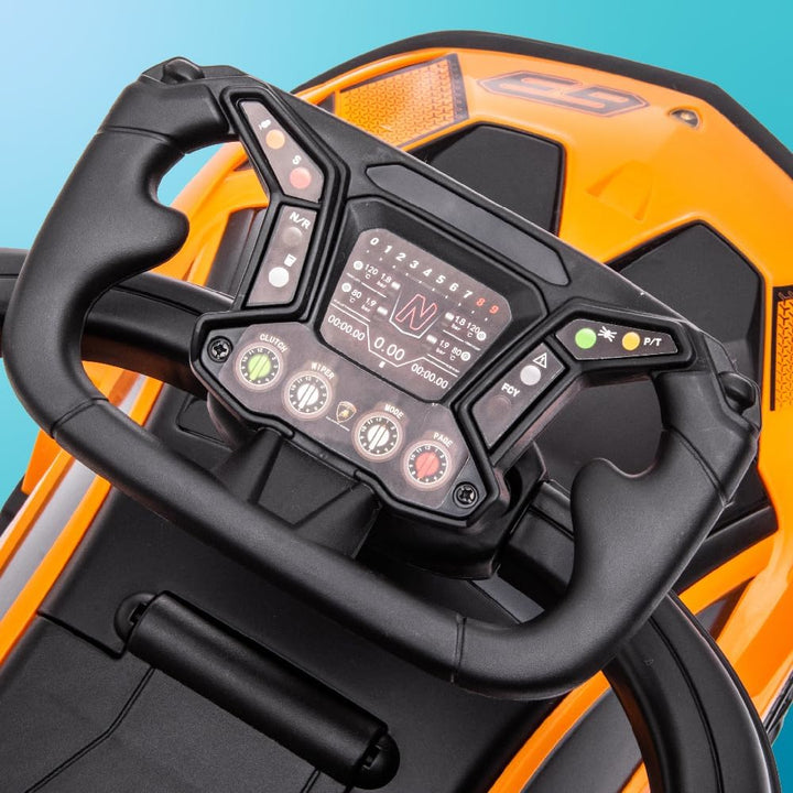 Rutschauto ab 1 Jahr mit Schiebestange, Kinderauto, Rutschauto Essenza SCV12, Auto Kinder (Orange),