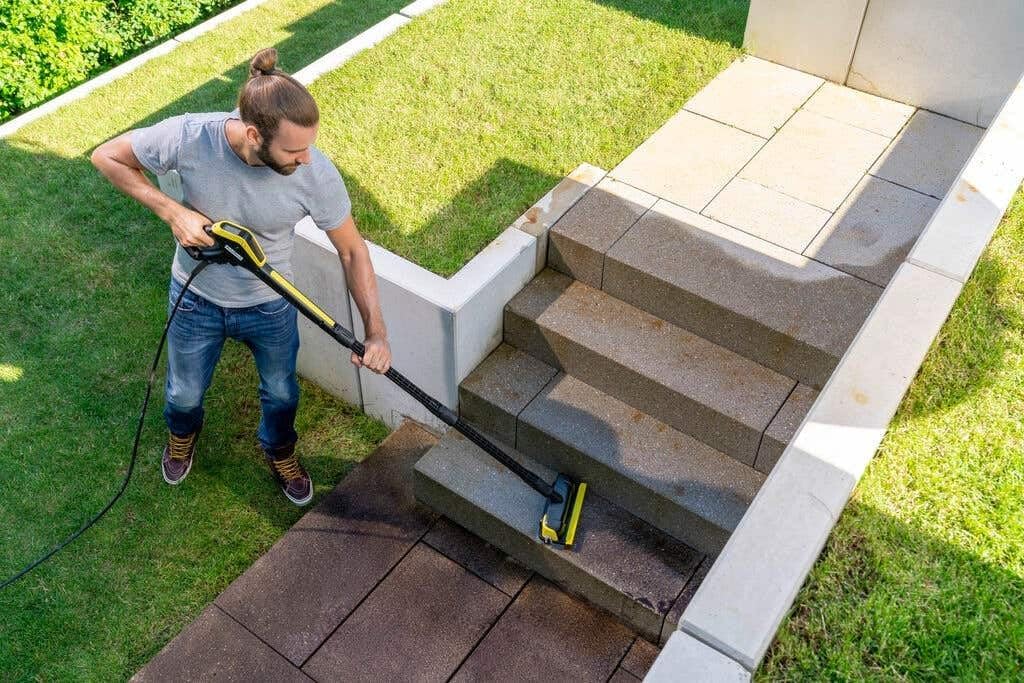 Kärcher PS 30 Plus Flächenreiniger Powerschrubber mit Seitendüse (kompatibel mit allen Kärcher Hochd