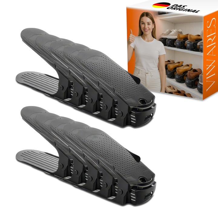 Schuhstapler 10er Set – Verstellbarer Schuh Organizer für Schuhschrank, platzsparender Schuhhalter,