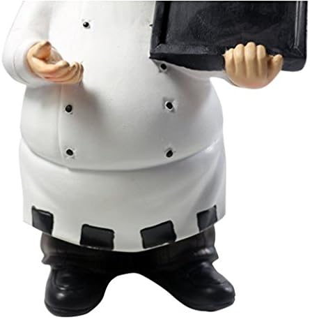 KiaoTime 98915HB Italienische Chef-Figuren Küchendekoration mit Kreidetafel, Küchenfigur, Sammlerstü