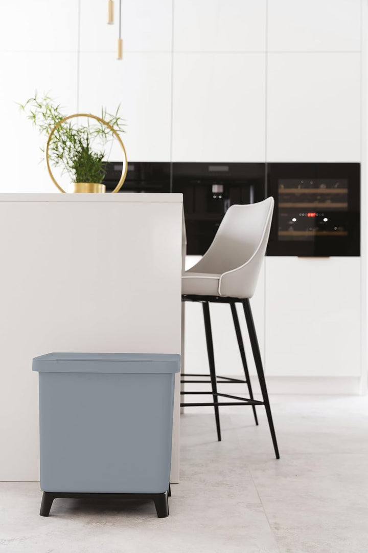 YourCasa® Mülleimer 2 Fächer [20L] im exklusiven Design Mülltrennsystem - Mülleimer Küche mit Deckel