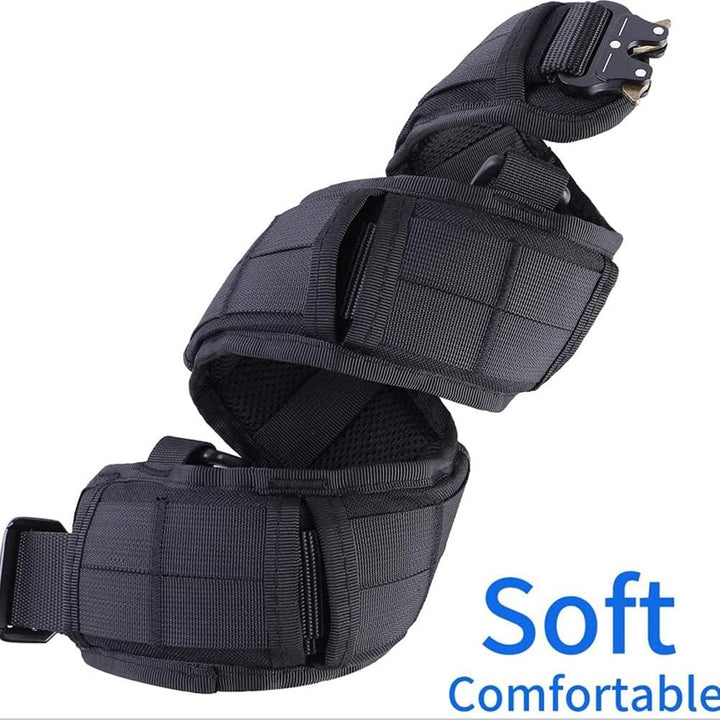 Fencelly Dicker Nylon-Gürtel, multifunktionaler taktischer Outdoor-Bund mit Hüfttasche, verstellbare