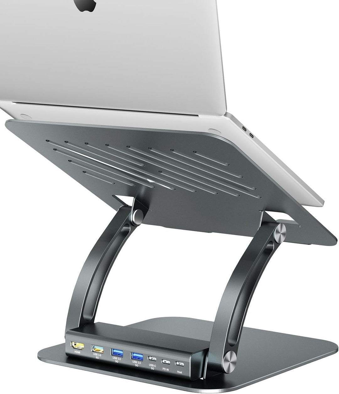 EXSYS EX-1224HM Laptopständer mit Abnehmbarer 7 in 1 USB-C Dockingstation