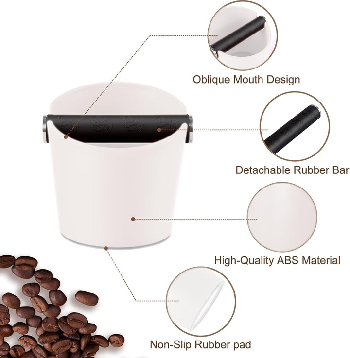 Abklopfbehälter für Siebträger Espresso Abklopfbehälter Kaffeesatz Abschlagbox Knock Box Stossdämpfe