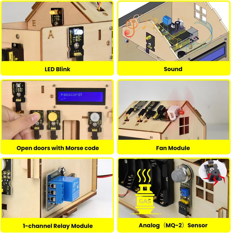 KEYESTUDIO Smart Home Kit Ultimate Starter Kit, Kompatibel mit Arduino IoT Vollständigster Elektroni