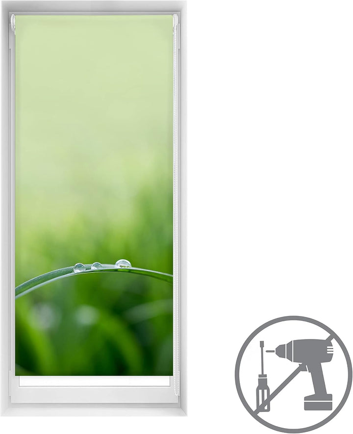 Blindecor Easy Verdunkelungsrollo ohne Bohren, Bedruckt, Blackout, Digitaldruck, Quietud, 65 x 150 c