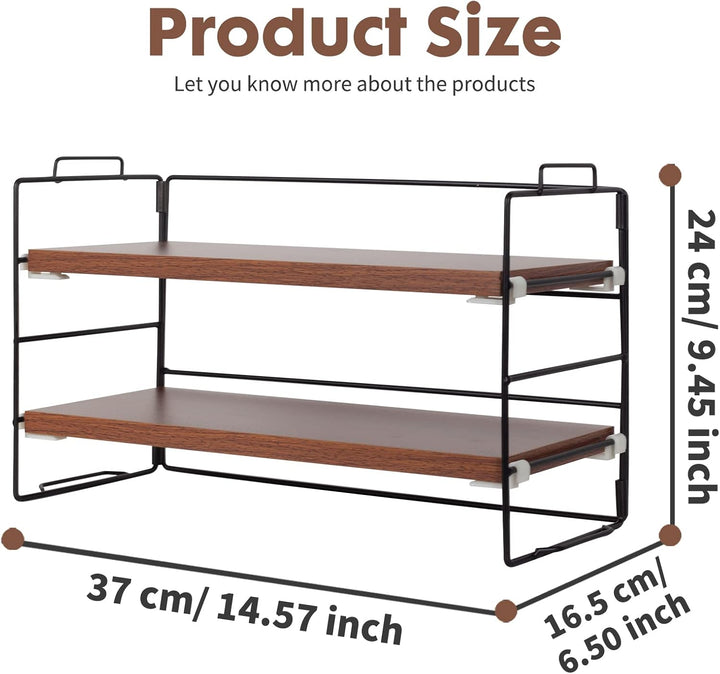 powerking Schreibtisch Regal Organizer, 2-Tier Desktop Regale, justierbare Bücherregal Speicher Rack