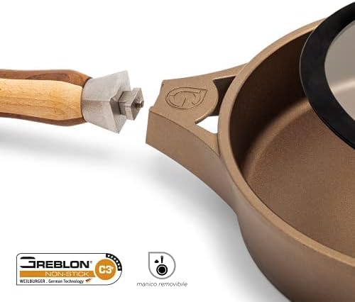 Professionelle Antihaft-Induktionspfanne, 16 cm, antihaftbeschichtet, 16 cm, für Induktion mit abneh