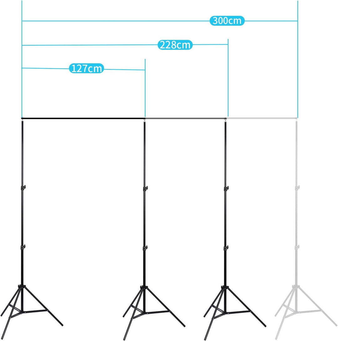 UNIDEAL Hintergrund Ständer 2 x 3M, Verstellbarer Hintergrund Stützsystem Satz, greenscreen ständer,