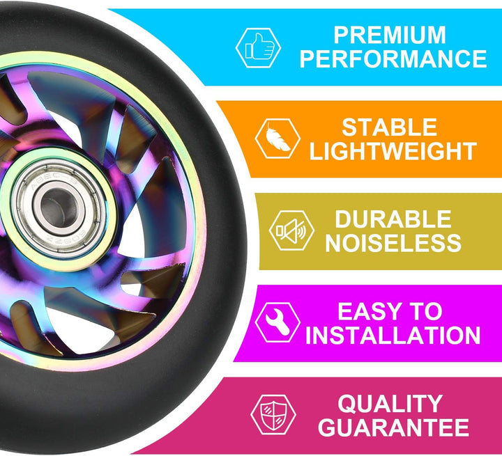 VOKUL 110mm Pro Scooter Ersatzräder - Kickscooter Roller Räder Passend für Apollo/Cox/Albott und die