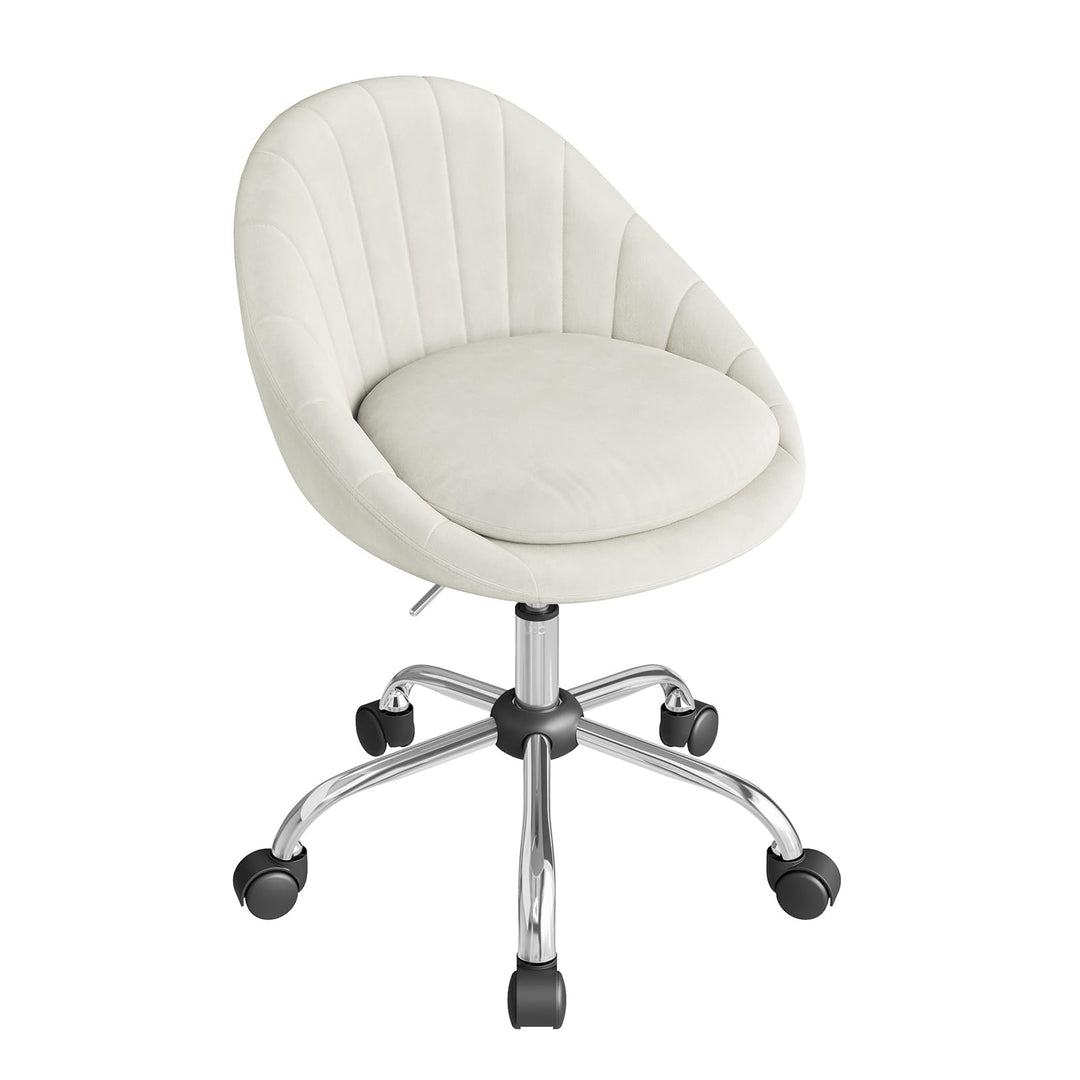 WOLTU Homeoffice Stuhl, Bürostuhl ergonomisch, Schminkstuhl drehbar, Drehstuhl mit Rollen, Schreibti