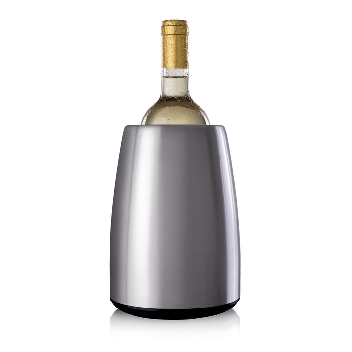 Vacu Vin 3649360 Weinkühler Aktiv Elegant, Edelstahl, 208(h) x 155(dia)mm. Silber Active Cooler Eleg