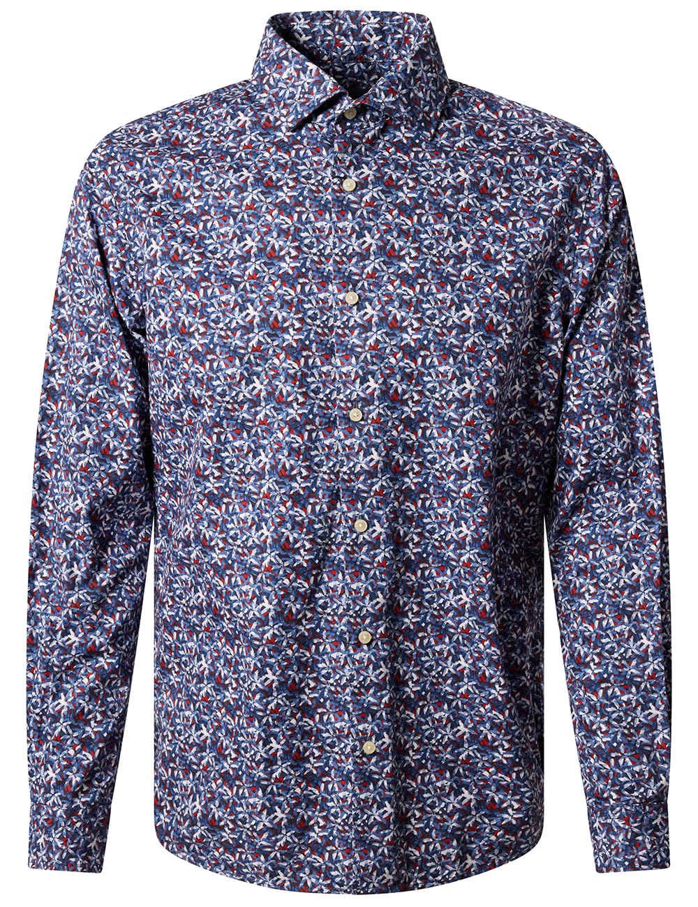 Pierre Cardin Herren Oberhemd Langarm Hemd | Männer Hemd | kariert | Modern Fit M Marine 6000, M Mar