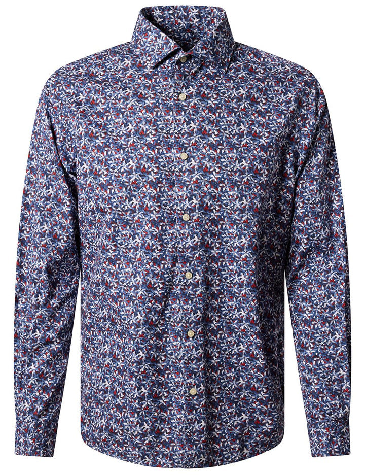 Pierre Cardin Herren Oberhemd Langarm Hemd | Männer Hemd | kariert | Modern Fit M Marine 6000, M Mar