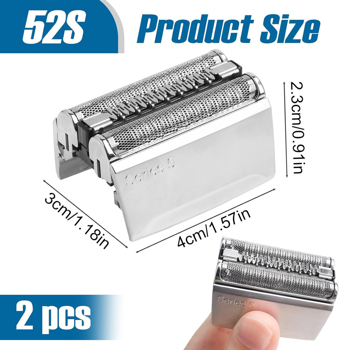 2 Stück Series 5 Scherkopf für Br*un, Elektrischer 52S Series 5 Rasierkopf S5 Scherkopf Ersatzrasier