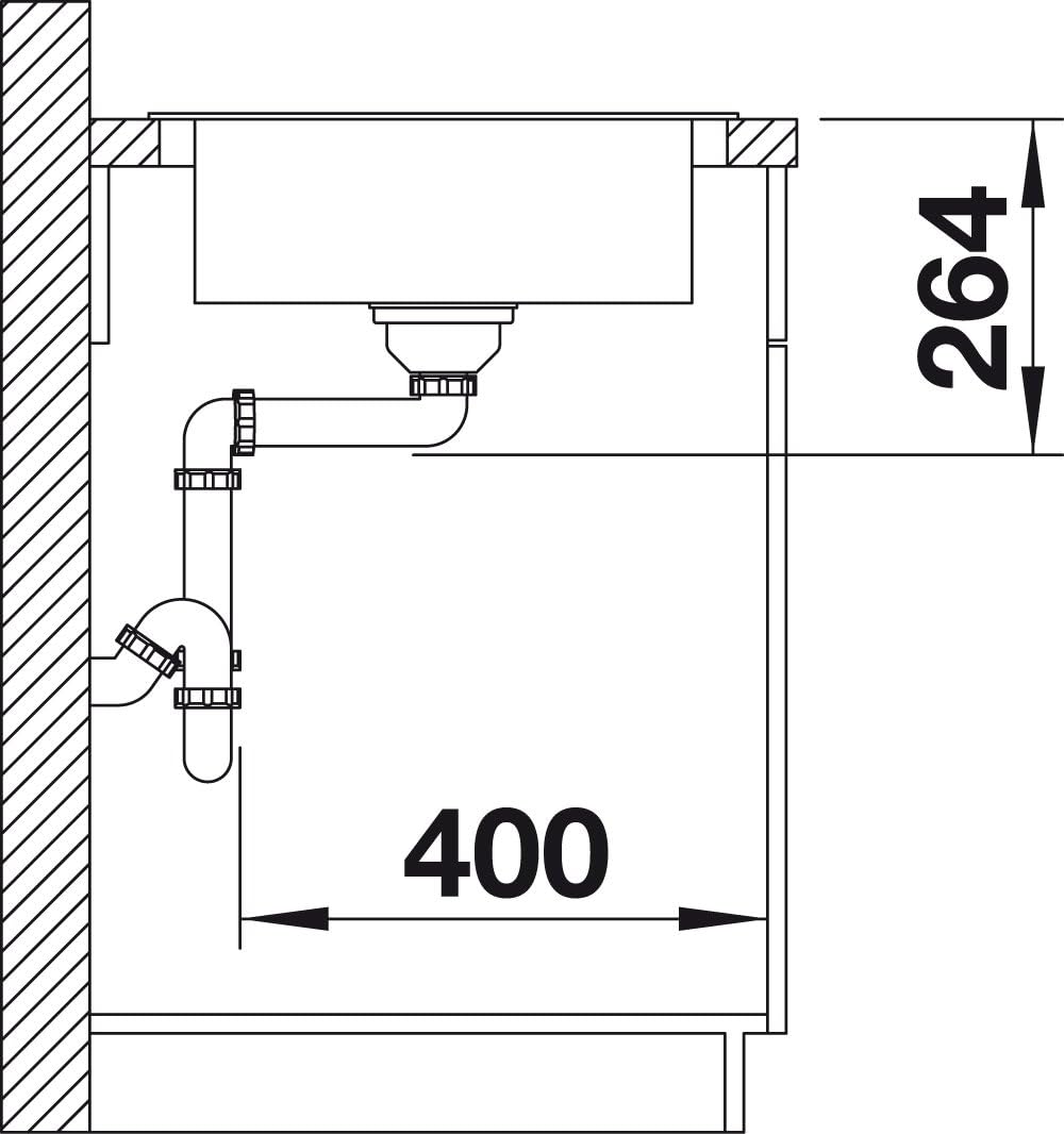 Blanco Livit XL 6 S Küchenspüle, Edelstahl Bürstfinish, 518519 60 cm Unterschrank Extra grosses Beck