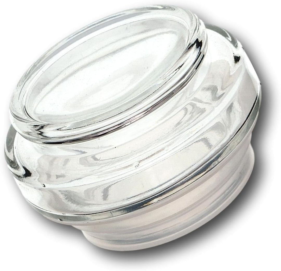 gouveo 12er Set Gewürzglas 200 ml (0,20 l) Gewürzglas 200 ml Rondo mit Glaskorken runde Vorratsgläse