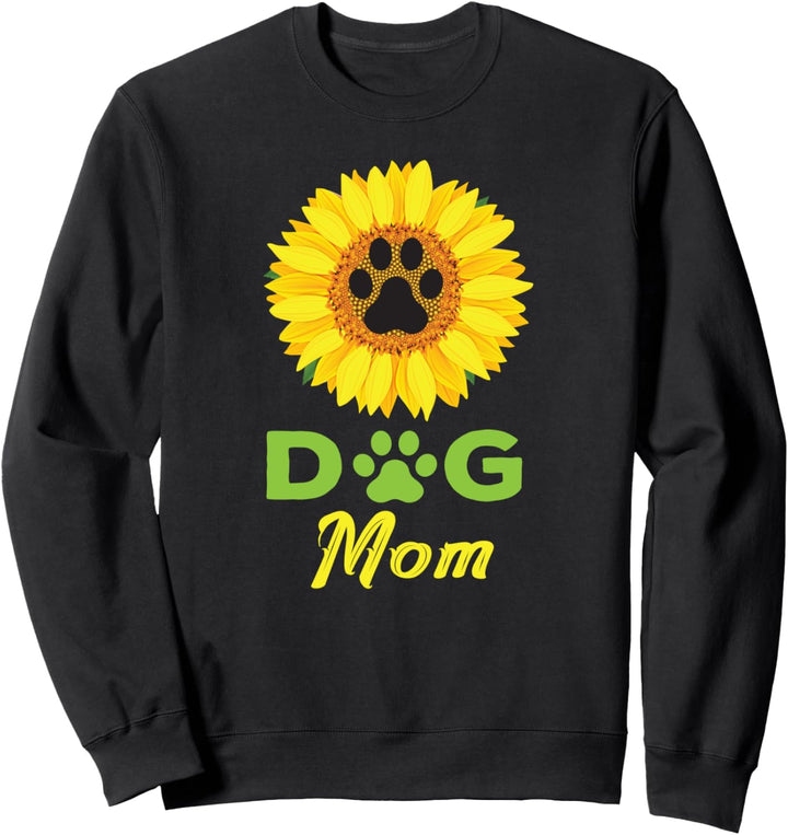 Lustiges Hunde-Sonnenblumen-Kleid mit Hundepfote für Damen Sweatshirt