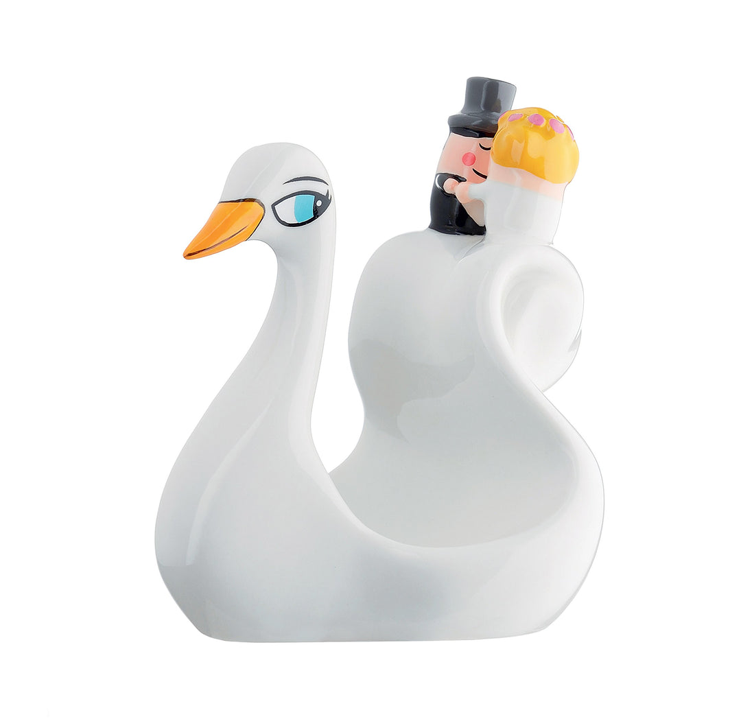 Alessi AMGI58 Bonbonniere, Porzellan, weiss, 8 x 0,326 x 5 cm 8.00 x 7.00 x 11.00 cm Weiss, 8.00 x 7