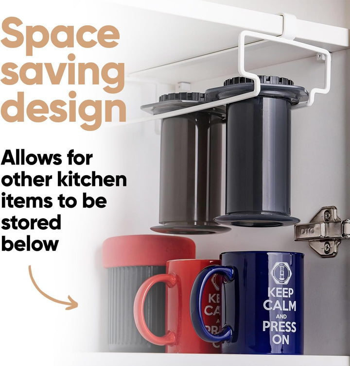 Altura The RACK:Hanging Shelf Rack for AeroPress Coffee Maker.Accessories, Organizer, Storage, Holde