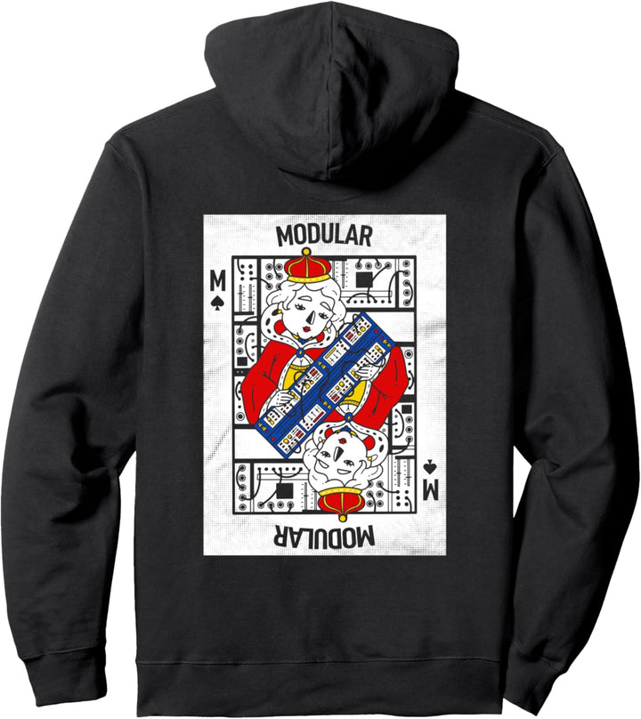 Modularer Synthesizer Eurorack Synth Nerd Spielkarte Pullover Hoodie
