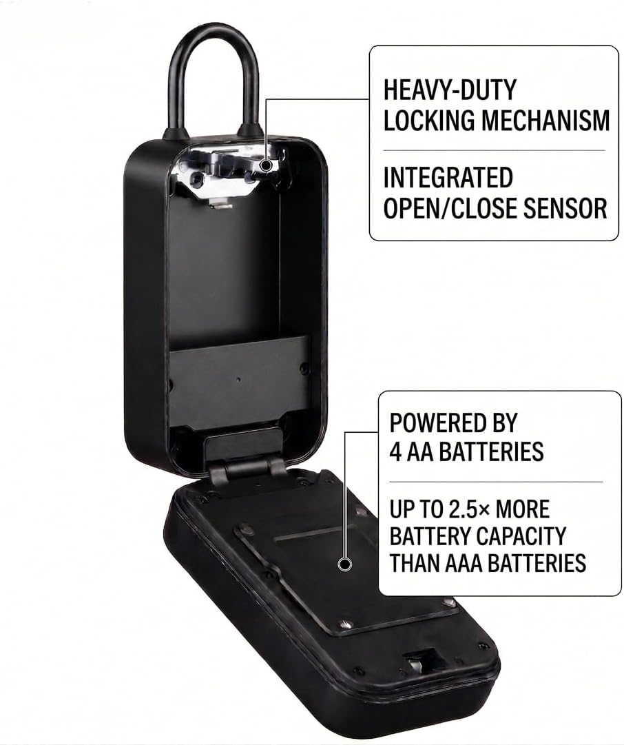 Schlüsseltresor TTLock - Fingerabdruck, Code, RFID, Gateway inkl. Model 3 pro E-L, Model 3 pro E-L