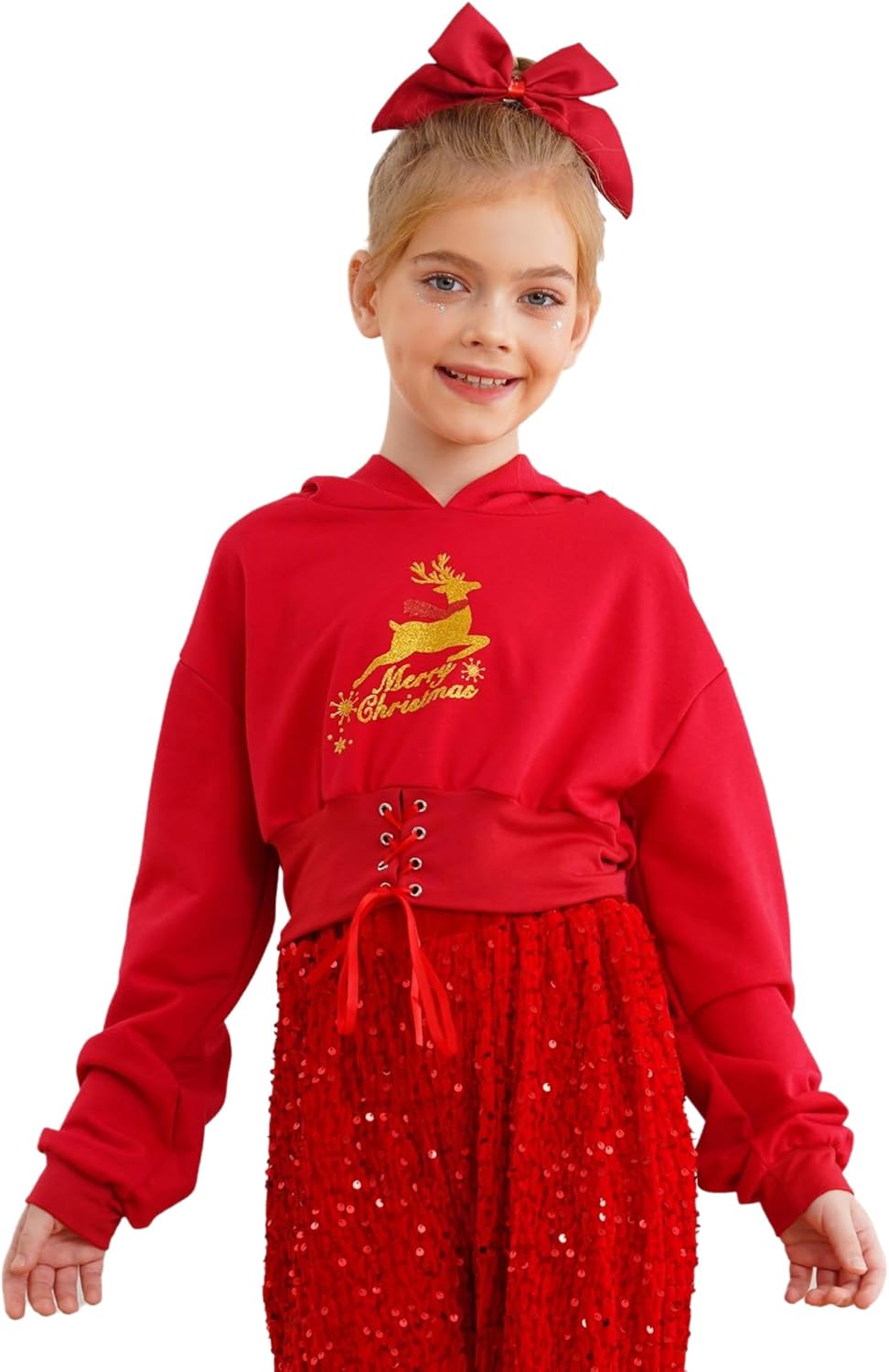 Alvivi Mädchen Sweatshirt Schmetterling Langarmshirt Crop Tops Bauchfrei Oberteile Kinder Hoodie Pul