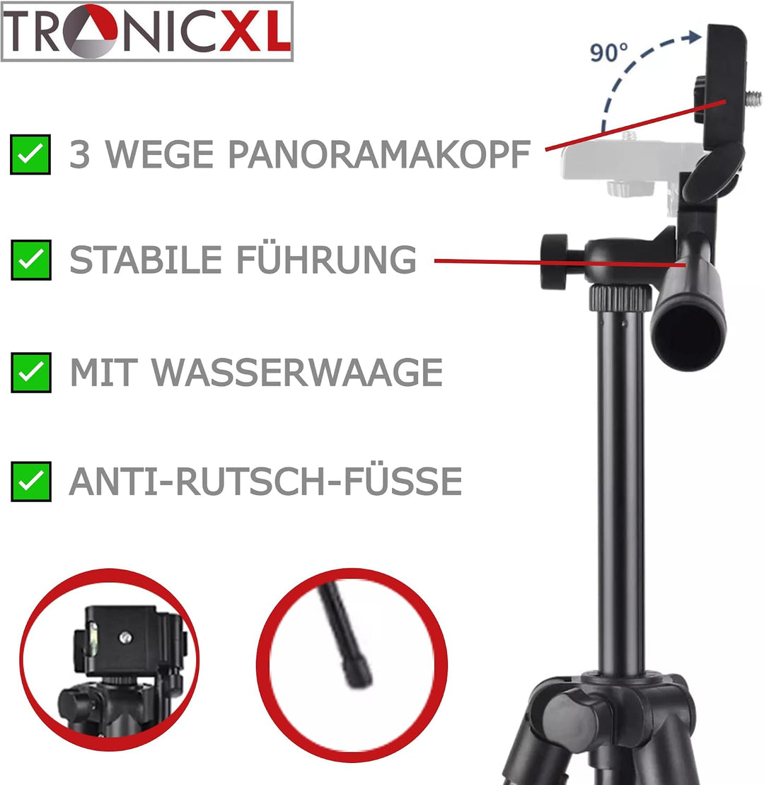 TronicXL Stativ passend für Osmo Pocket DJI 1 2 3 Gimbal Tripod Ständer Bodenständer Halter Halterun