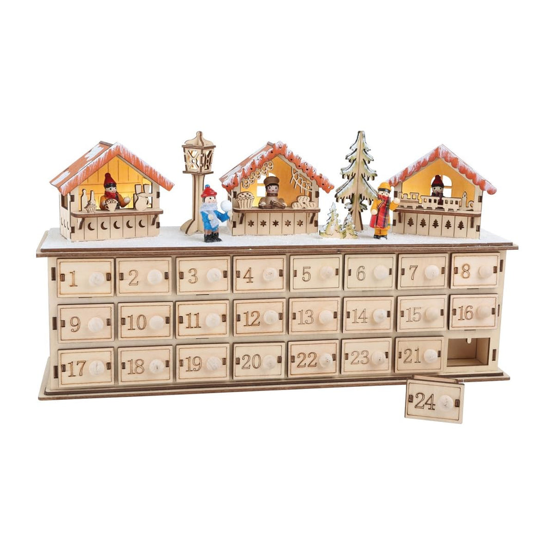 Small Foot Adventskalender, Holz, braun, 40 x 10 x 22 cm