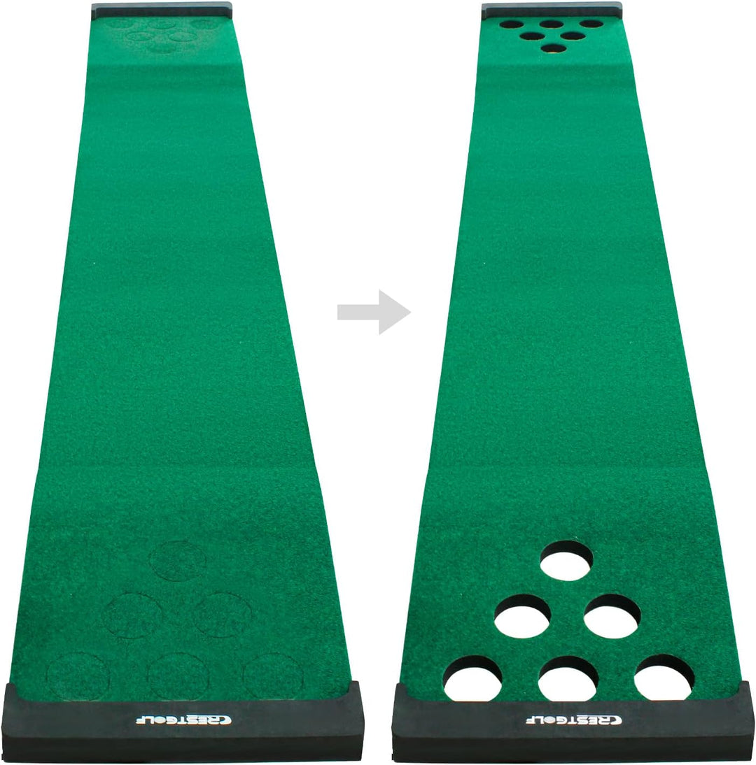 Kofull Golf Putting Matte Putting Green Indoor mit kostenlose 2 Putter + 6 Golfbälle Driving Schlagm