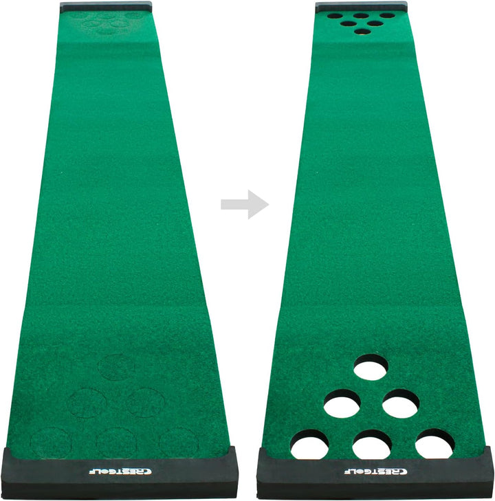 Kofull Golf Putting Matte Putting Green Indoor mit kostenlose 2 Putter + 6 Golfbälle Driving Schlagm