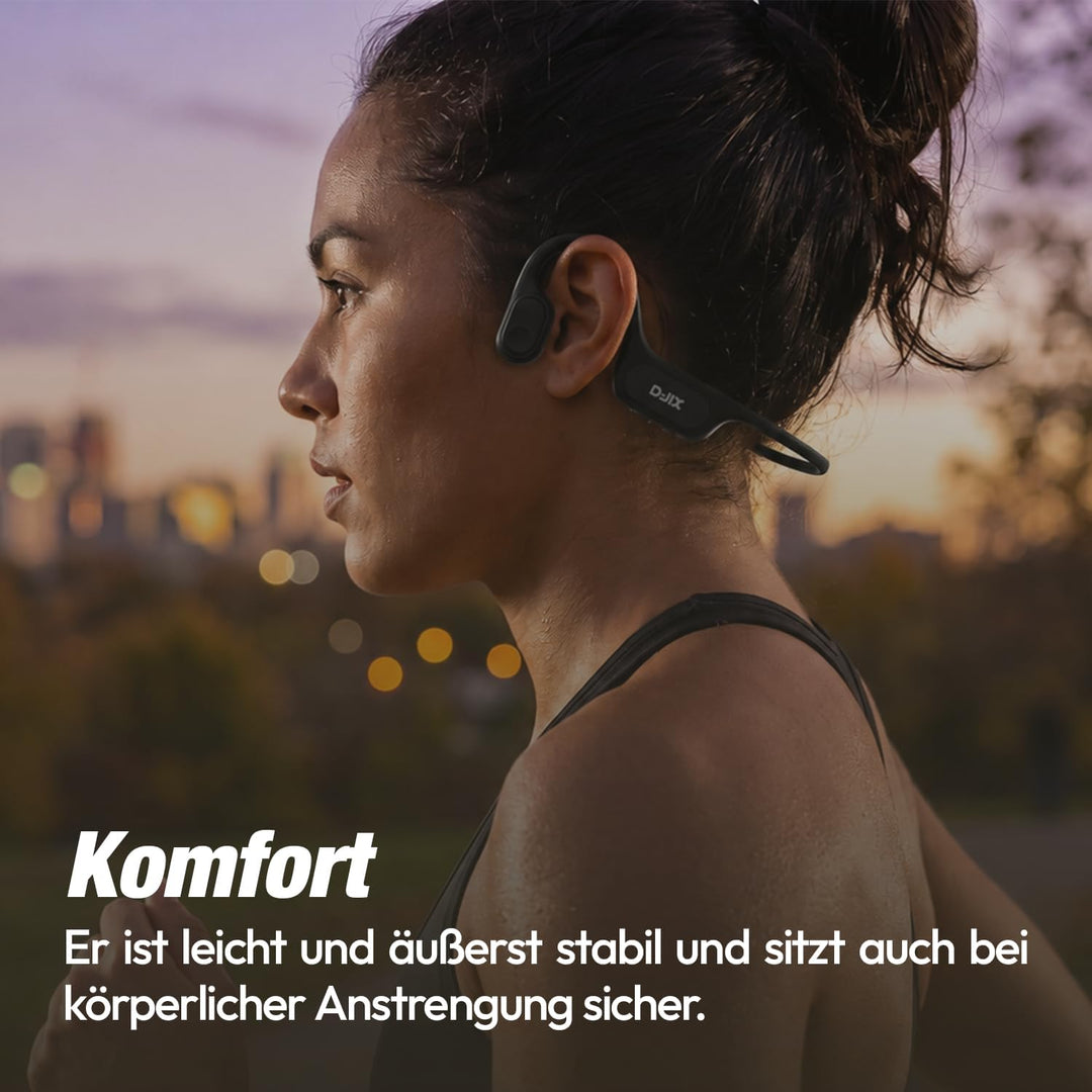 D-JIX Triton 600 – Kopfhörer, Bluetooth 6.0 &amp; MP3 32 GB | wasserdicht IP68 | Akkulaufzeit 15 Stunden