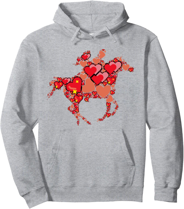 Pferd aus Herzen im Galopp Reitsport Reiterin Mädchen reiten Pullover Hoodie